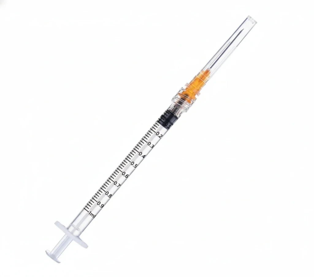 50-Pack 1ml Sterile Syringes with Needle (25G, 1 Inch) – Individually Sealed Packaging